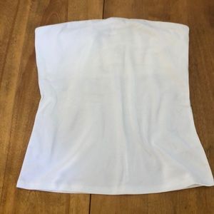 White strapless top!